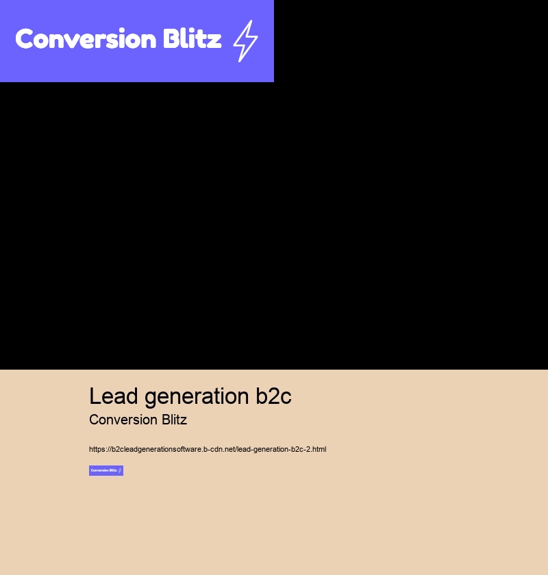 lead generation b2c Conversion Blitz lead generation b2c