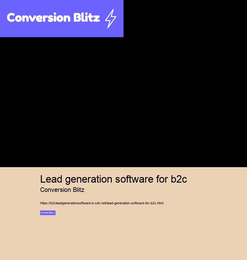 lead generation software for b2c Conversion Blitz lead generation software for b2c