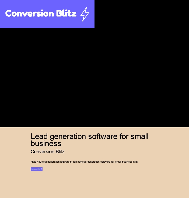 lead generation software for small business Conversion Blitz lead generation software for small business
