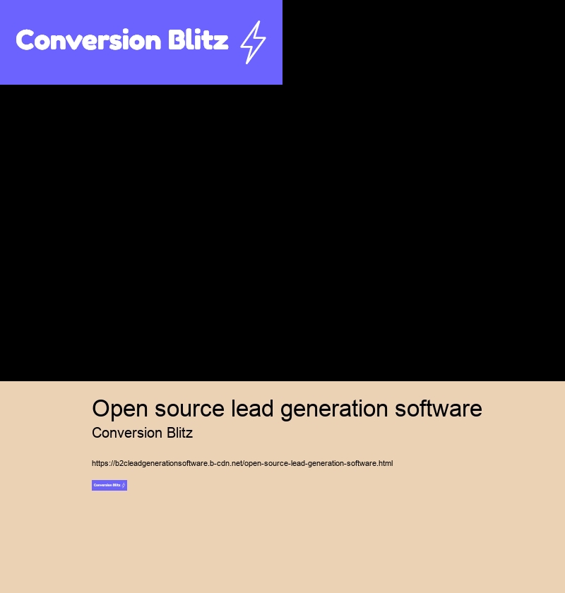 open source lead generation software Conversion Blitz open source lead generation software